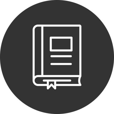 Kitap satırı simgesi, vektör çizim