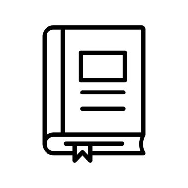 Kitap satırı simgesi, vektör çizim