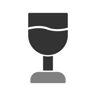 şarap cam ikonu, vektör illüstrasyonu
