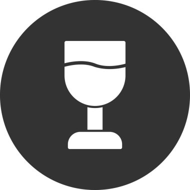 şarap cam ikonu, vektör illüstrasyonu