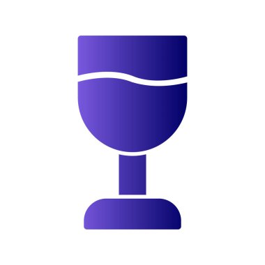 şarap cam ikonu, vektör illüstrasyonu