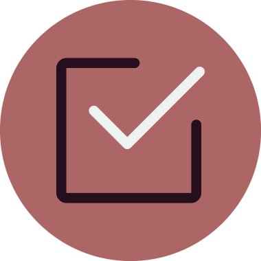 Simge, vektör illüstrasyonunu kontrol et 