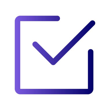 Simge, vektör illüstrasyonunu kontrol et 