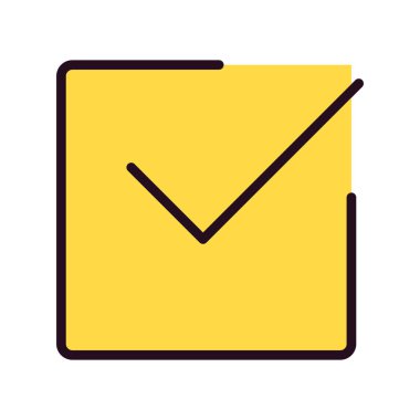 Simge, vektör illüstrasyonunu kontrol et 