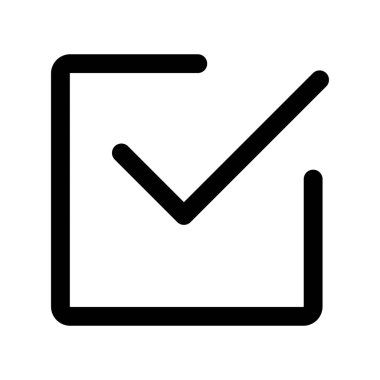 Simge, vektör illüstrasyonunu kontrol et 