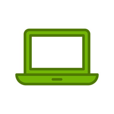 Laptop Monitor simgesi, vektör düz illüstrasyon 