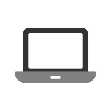 Laptop Monitor simgesi, vektör düz illüstrasyon 