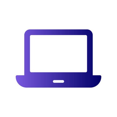 Laptop Monitor simgesi, vektör düz illüstrasyon 