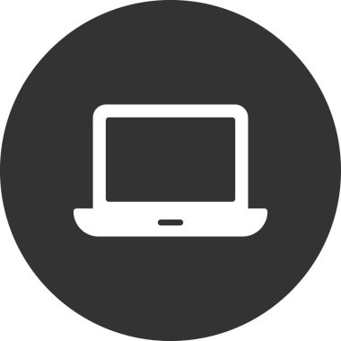 Laptop Monitor simgesi, vektör düz illüstrasyon 