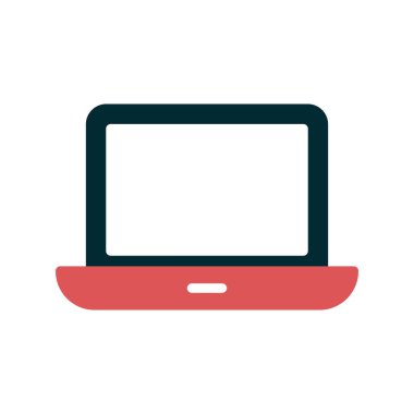 Laptop Monitor simgesi, vektör düz illüstrasyon 