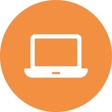 Laptop Monitor simgesi, vektör düz illüstrasyon 