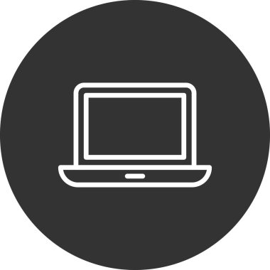 Laptop Monitor simgesi, vektör düz illüstrasyon 