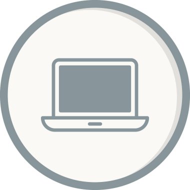 Laptop Monitor simgesi, vektör düz illüstrasyon 