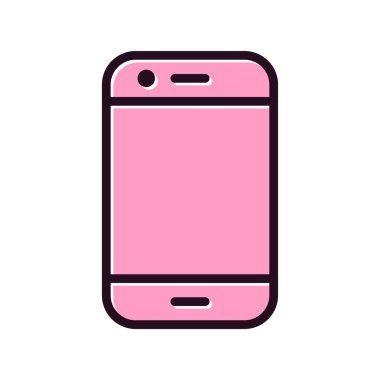 Akıllı telefonmuş. Web simgesi vektör illüstrasyonu