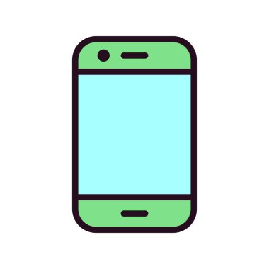 Akıllı telefonmuş. Web simgesi vektör illüstrasyonu