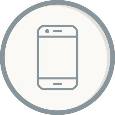 Akıllı telefonmuş. Web simgesi vektör illüstrasyonu