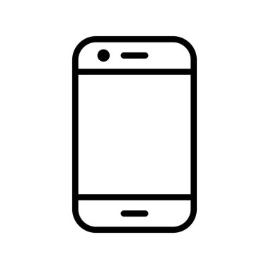 Akıllı telefonmuş. Web simgesi vektör illüstrasyonu