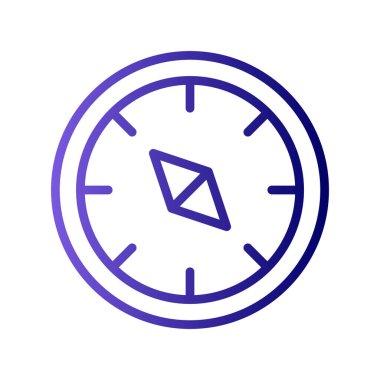 Pusula düz simge vektör çizim