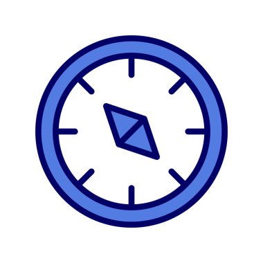 Pusula düz simge vektör çizim