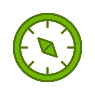 Pusula düz simge vektör çizim