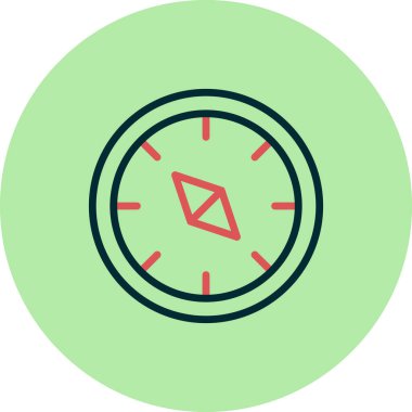 Pusula düz simge vektör çizim