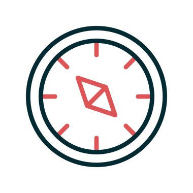 Pusula düz simge vektör çizim