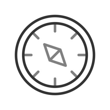 Pusula düz simge vektör çizim