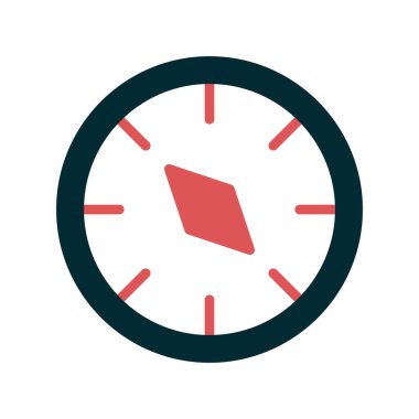 Pusula düz simge vektör çizim