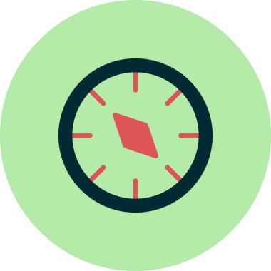 Pusula düz simge vektör çizim