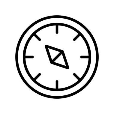 Pusula düz simge vektör çizim