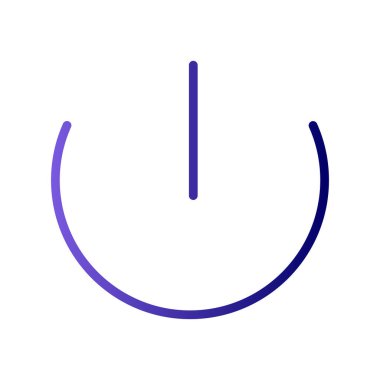 Bir güç düğmesi simgesinin vektör çizimi