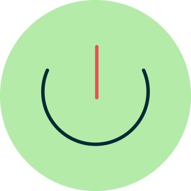 Bir güç düğmesi simgesinin vektör çizimi