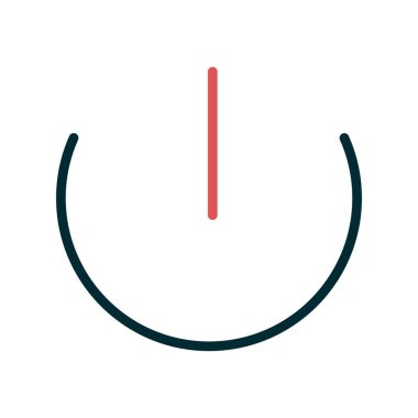 Bir güç düğmesi simgesinin vektör çizimi