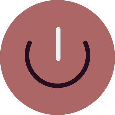 Bir güç düğmesi simgesinin vektör çizimi