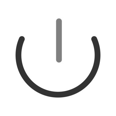 Bir güç düğmesi simgesinin vektör çizimi