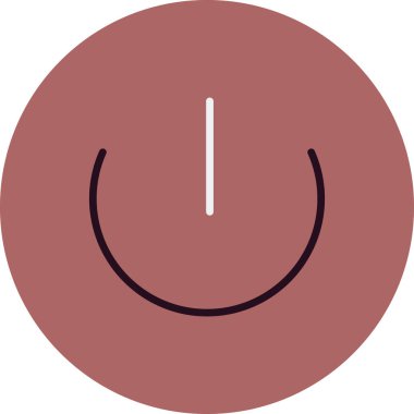 Bir güç düğmesi simgesinin vektör çizimi