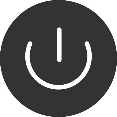 Bir güç düğmesi simgesinin vektör çizimi