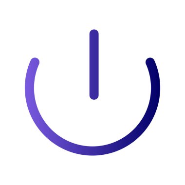 Bir güç düğmesi simgesinin vektör çizimi