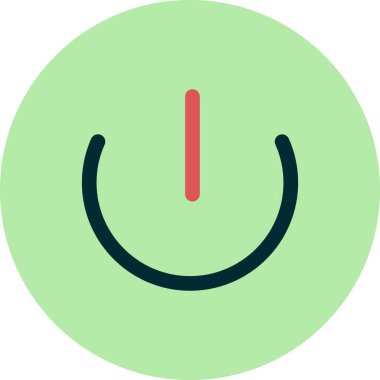 Bir güç düğmesi simgesinin vektör çizimi