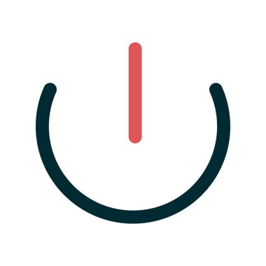 Bir güç düğmesi simgesinin vektör çizimi