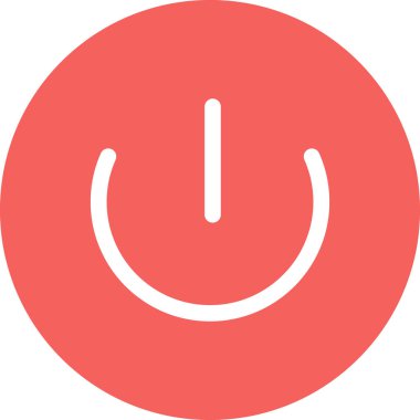 Bir güç düğmesi simgesinin vektör çizimi