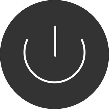 Bir güç düğmesi simgesinin vektör çizimi