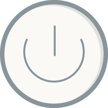 Bir güç düğmesi simgesinin vektör çizimi