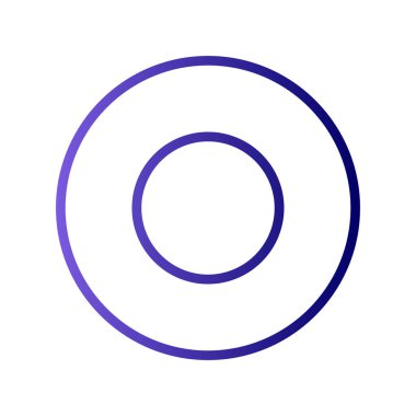 Dairesel disk simgesinin vektör illüstrasyonu