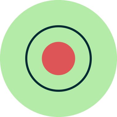 Dairesel disk simgesinin vektör illüstrasyonu