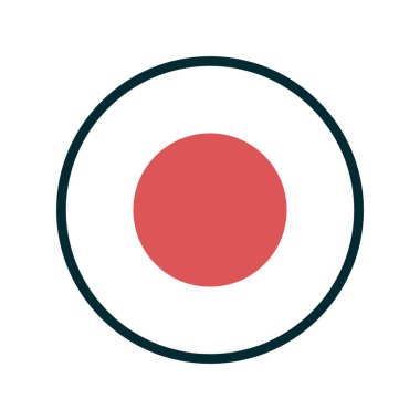 Dairesel disk simgesinin vektör illüstrasyonu