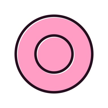 Dairesel disk simgesinin vektör illüstrasyonu