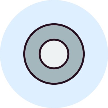 Dairesel disk simgesinin vektör illüstrasyonu