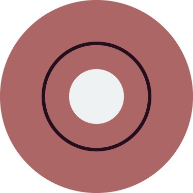 Dairesel disk simgesinin vektör illüstrasyonu