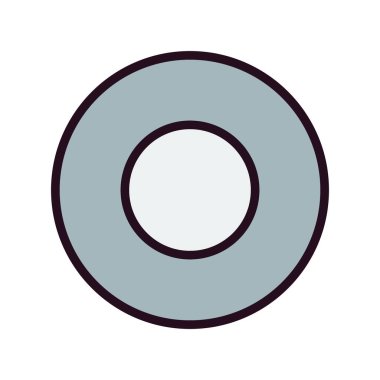 Dairesel disk simgesinin vektör illüstrasyonu